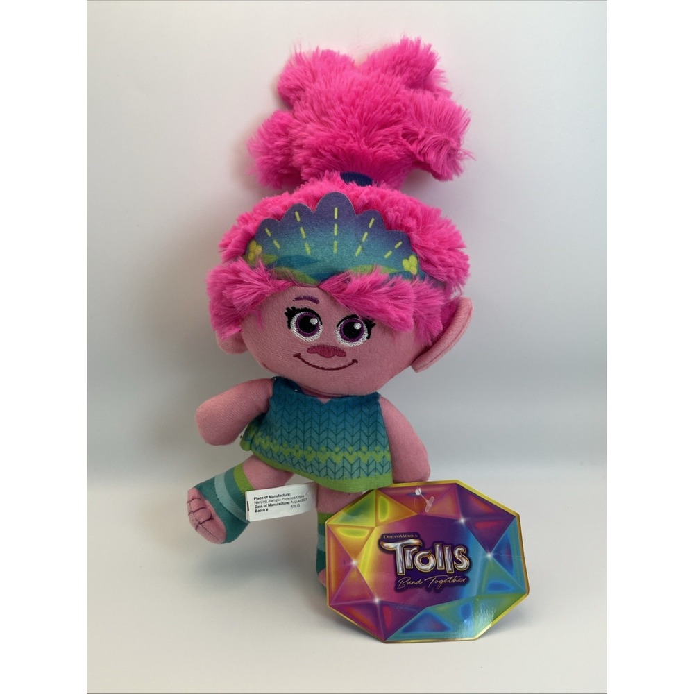 Trolls Band Together 8" Poppy Plush Doll DreamWorks Stuffed Toy NWT